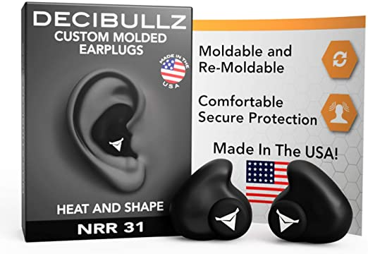 Decibullz 31dB Highest NRR Custom Hearing Protection for Shooting