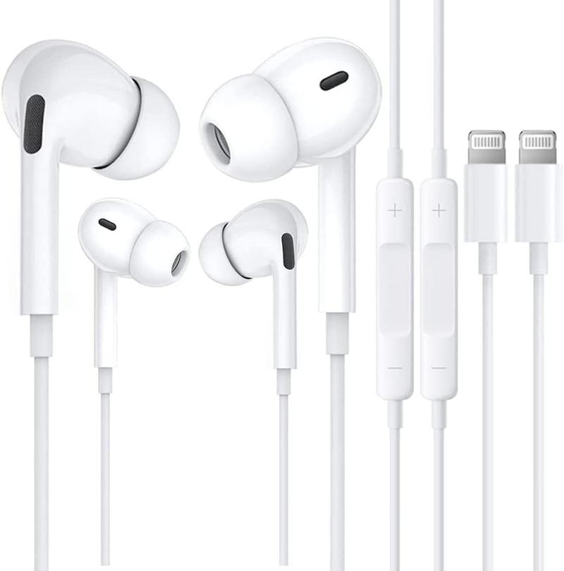 2 Pack-Apple Earbuds Lightning Headphones