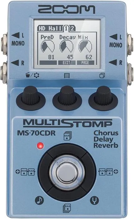 Zoom MS-70CDR MultiStomp Best Reverb Pedal for Bass