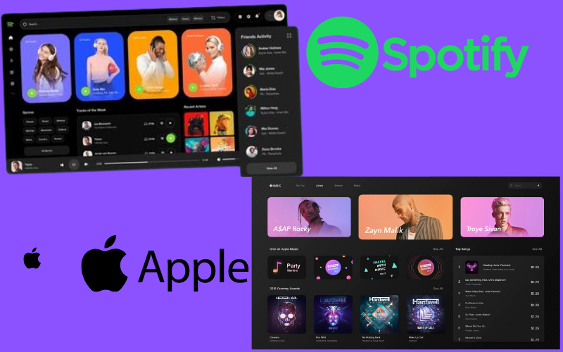 Apple Music vs Spotify: UI/UX Layout