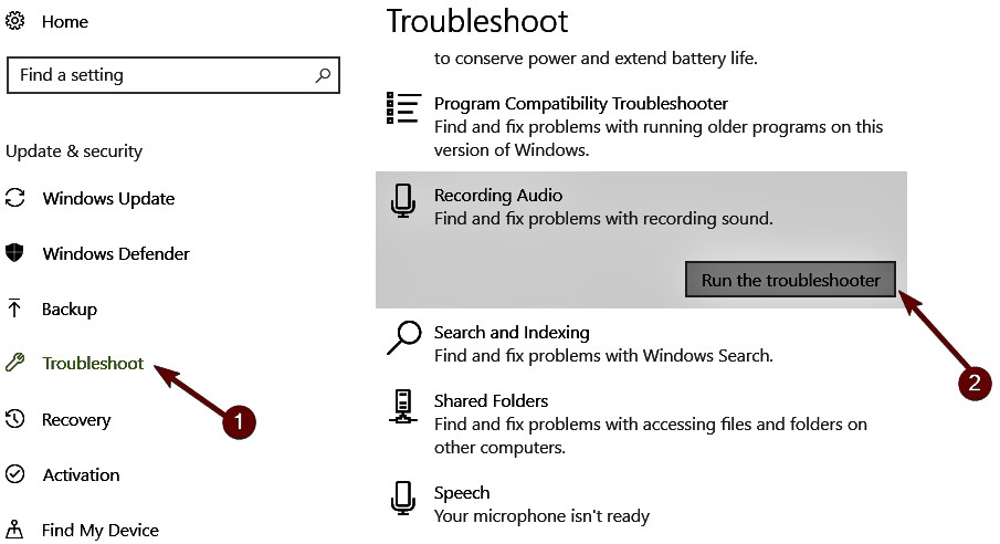 Run the Windows Audio Troubleshooter