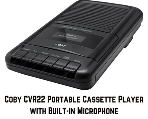 Coby CVR22 Portable Cassette Player with Built-in Microphone