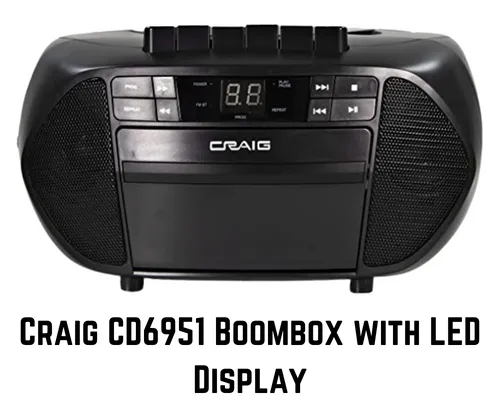 Craig CD6951 Boombox with LED Display