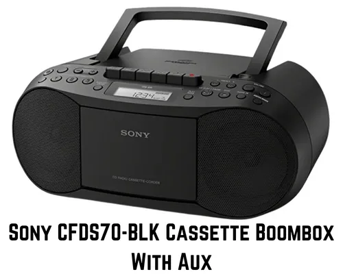 Sony CFDS70-BLK Cassette Boombox With Aux