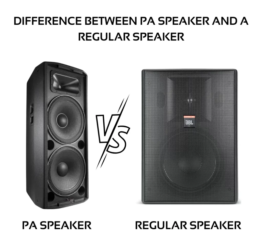Difference Between PA Speaker and a Regular Speaker
