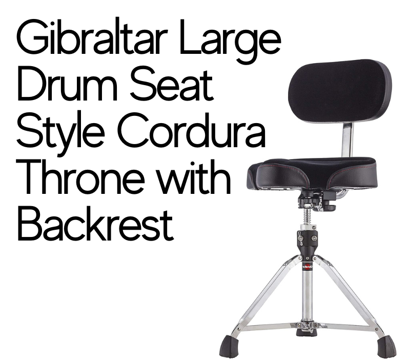 Gibraltar Large Drum Seat Style Cordura Throne with Backrest