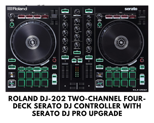 Roland DJ-202 Two-channel Four-deck Serato DJ Controller with Serato DJ Pro upgrade