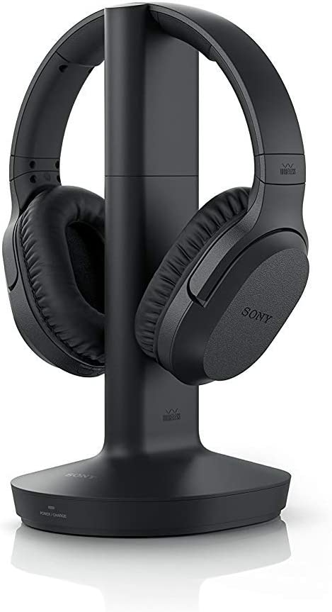 SONY Wireless Headphones for TV Watching (WHRF400R) with Transmitter Dock