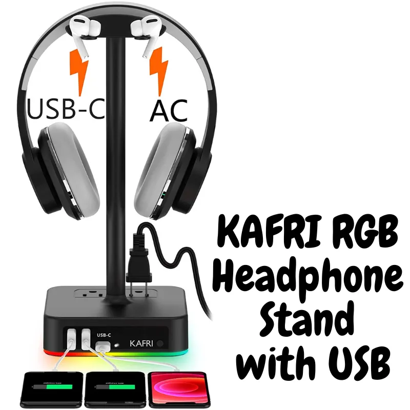 KAFRI RGB Headphone Stand with USB