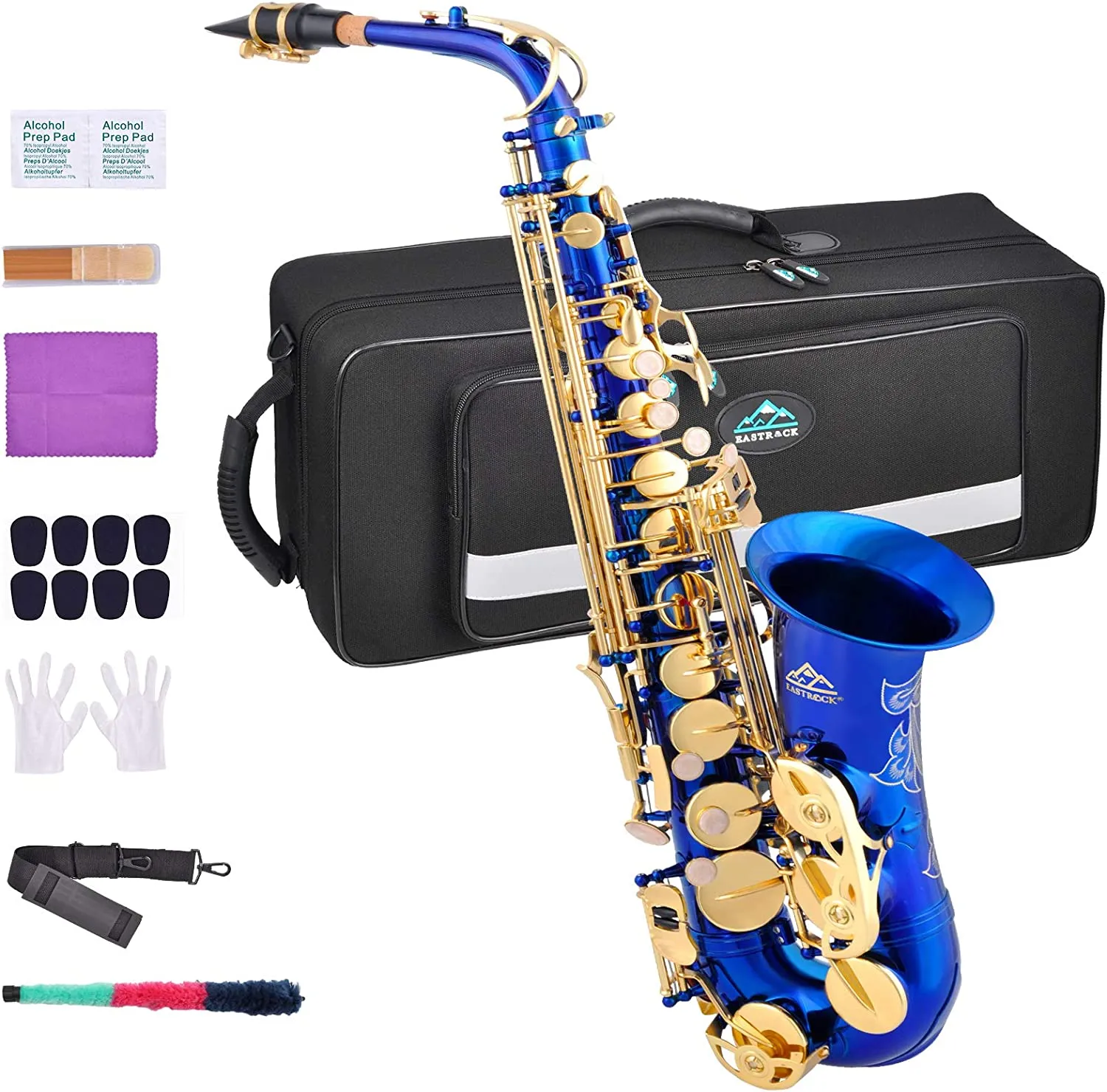 EASTROCK Dark BlueGolden Alto Saxophone